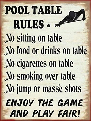 Men Accessories Rule - Y1,Pool Table Rules Billards Canvas Liquor