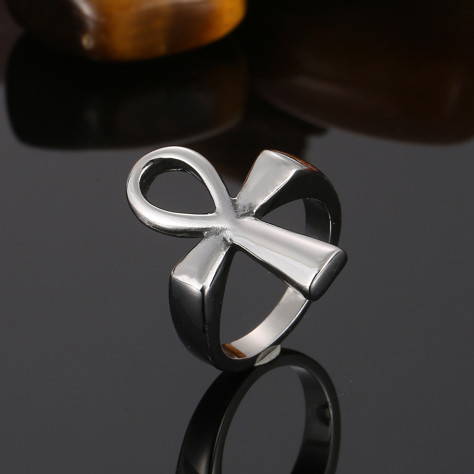 Men Accessories Egypt - HaoYi Stainless Steel Egypt Cruz Ring