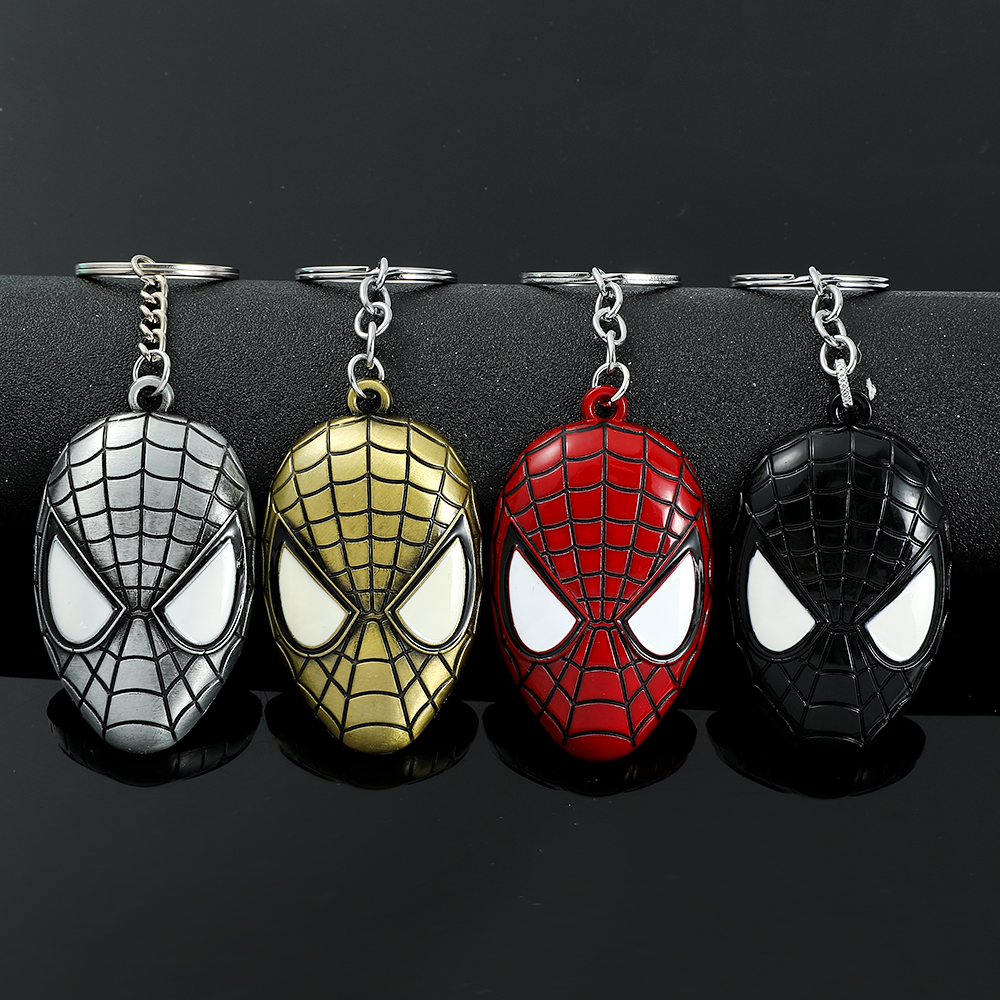 Men'S Accessories Fashion - Marvel Keychain Superhero Spiderman Mask Pendant