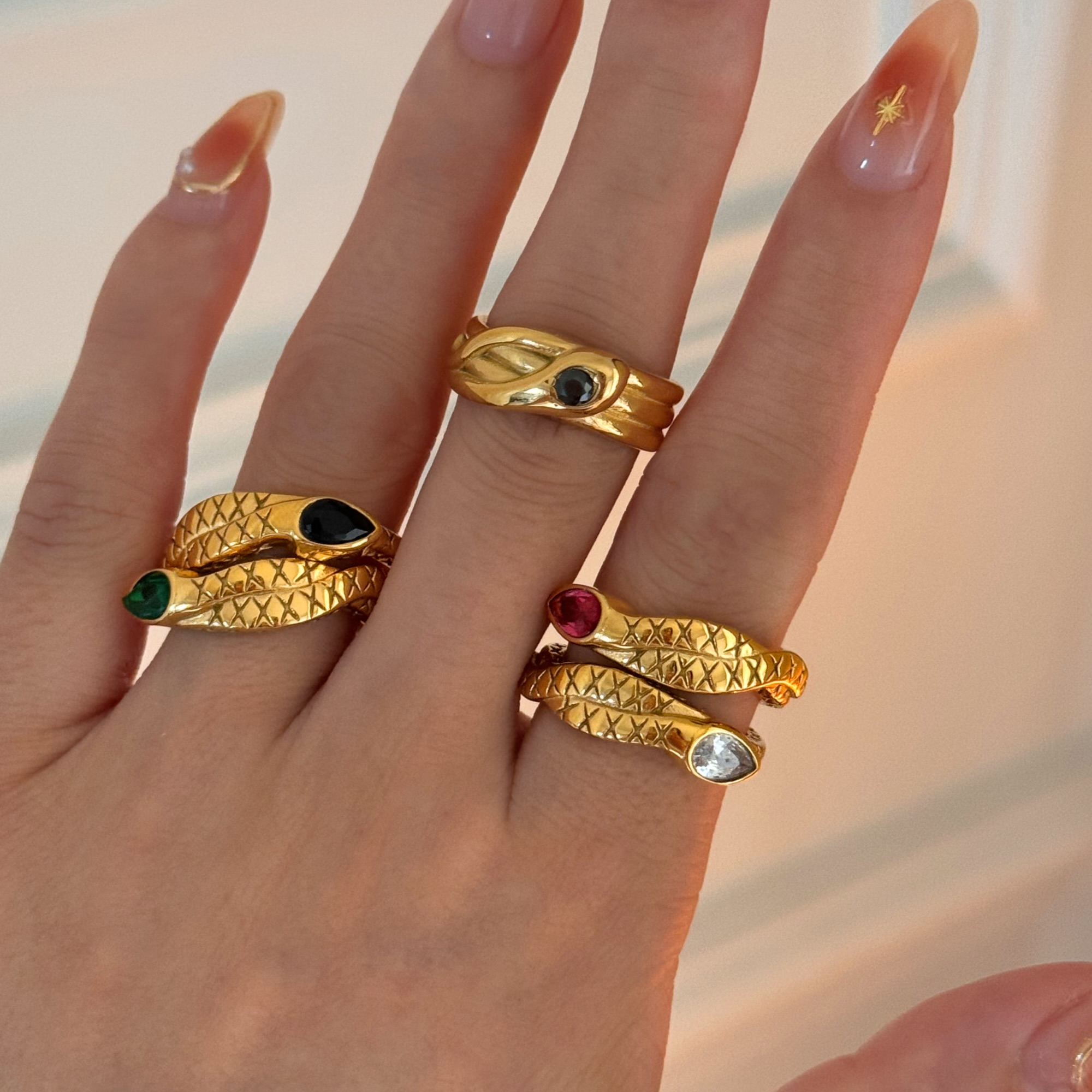 Men Accessories India - DASEIN New Vintage 3A Zircon Snake
