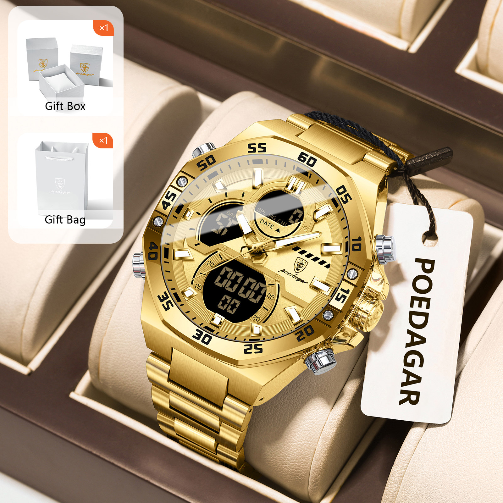 Men'S Accessories And Jewelry - POEDAGAR Sport Men Watch LED Waterproof
