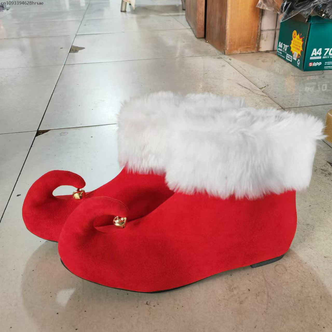 Men'S Accessories For Christmas - Christmas Suede Boots With Jingle Bells
