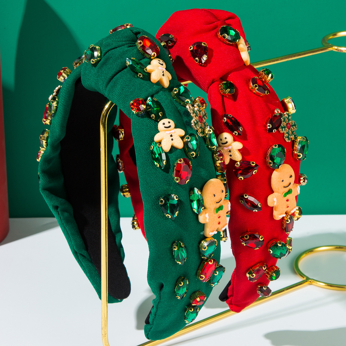 Men'S Accessories For Christmas - Christmas Gingerbread Man Hairband Red Green