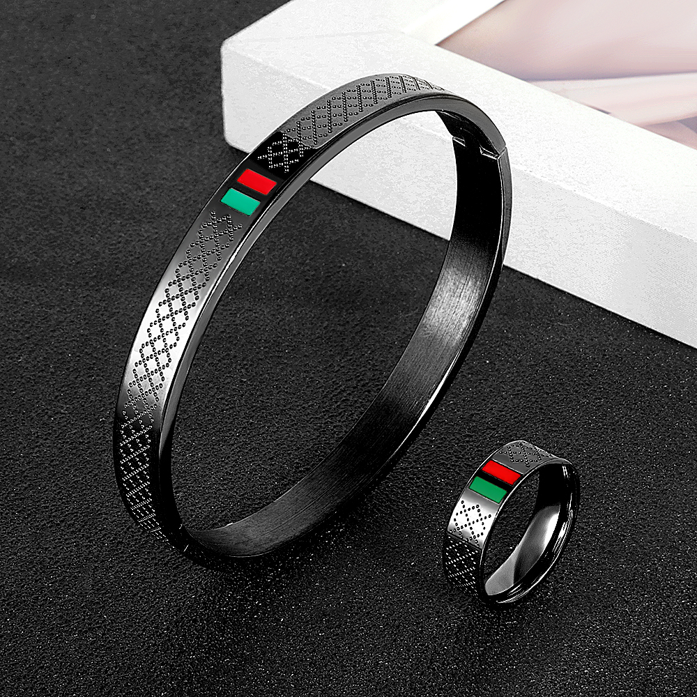 Men'S Accessories Jewelry Brands - Zalman Classic Brand Green Red Bracelets