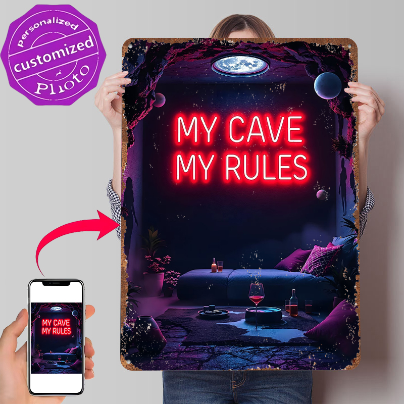 My Cave My Rules Neon Sign Met - Men Accessories Rule review and price