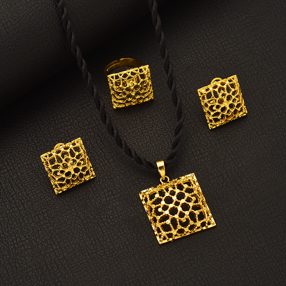 Fashion Square Gold Color Jewe - Men Accessories In Dubai review and price