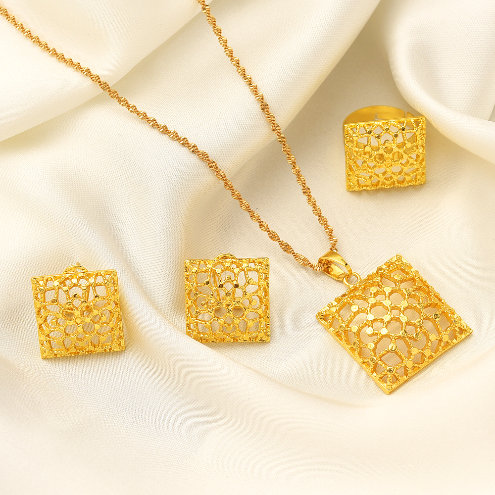 Fashion Square Gold Color Jewe - Men Accessories In Dubai review and price