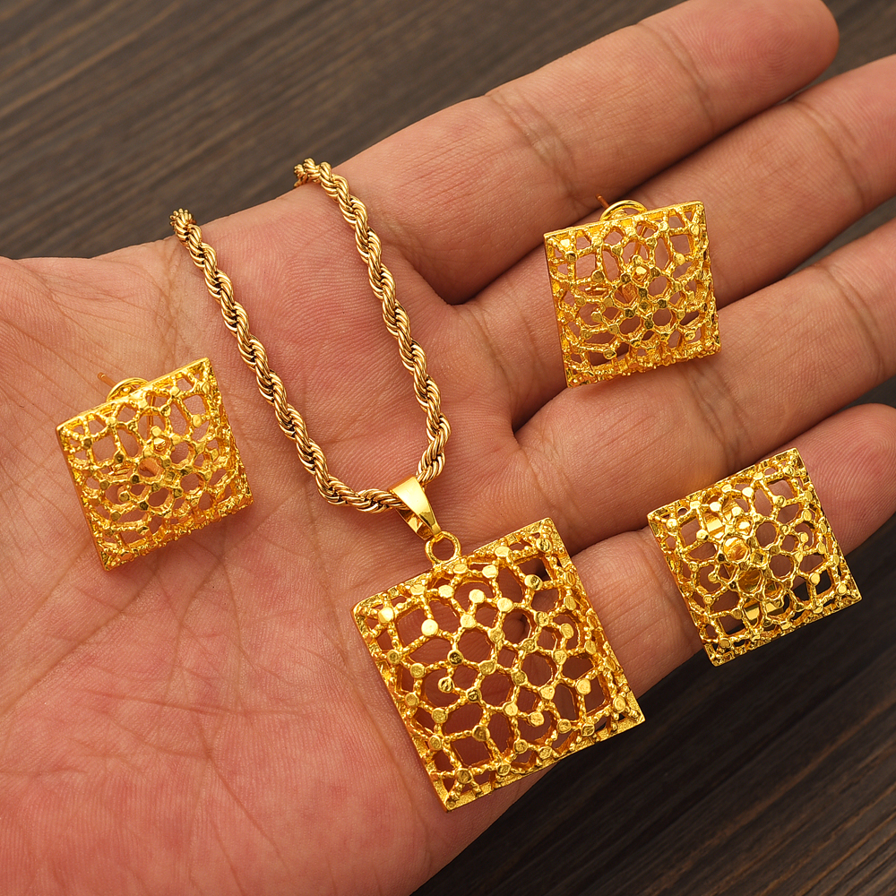 Fashion Square Gold Color Jewe - Men Accessories In Dubai review and price