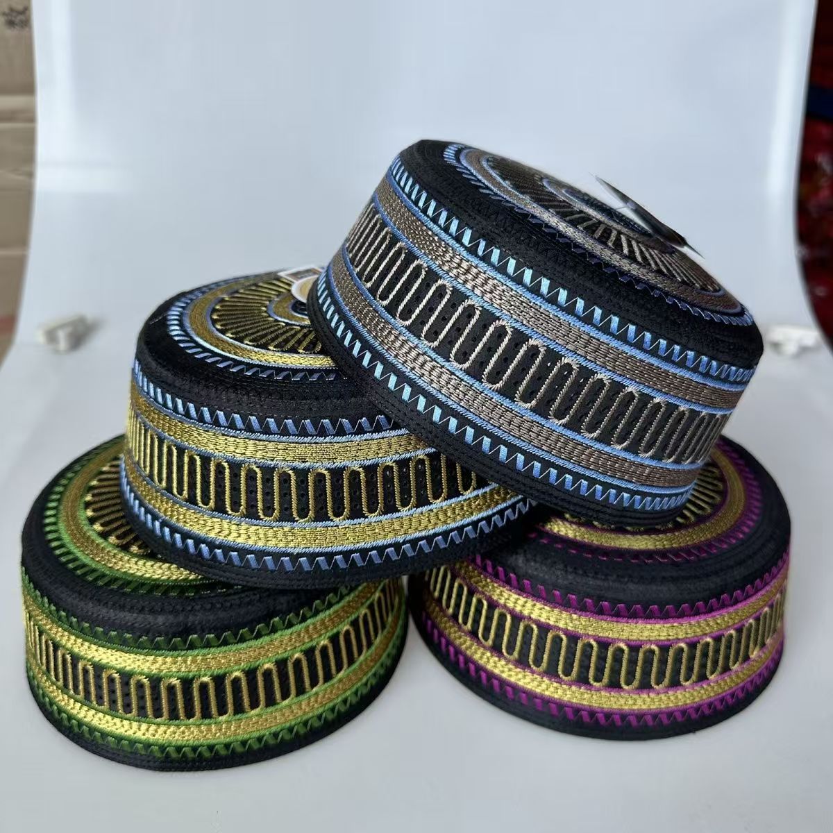Muslim Caps Red Black for Men  - Men Accessories In Dubai review and price