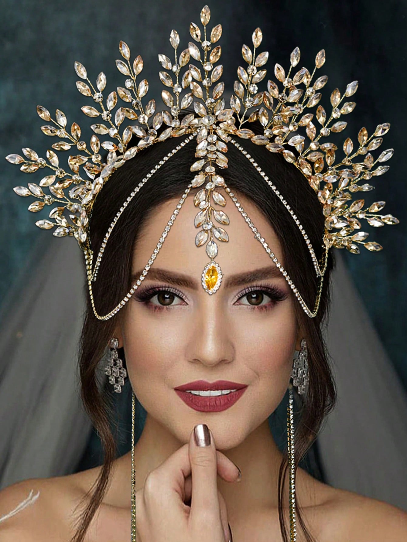 1pc Luxurious Bridal Crown Hea - Men'S Accessories Fashion review and price