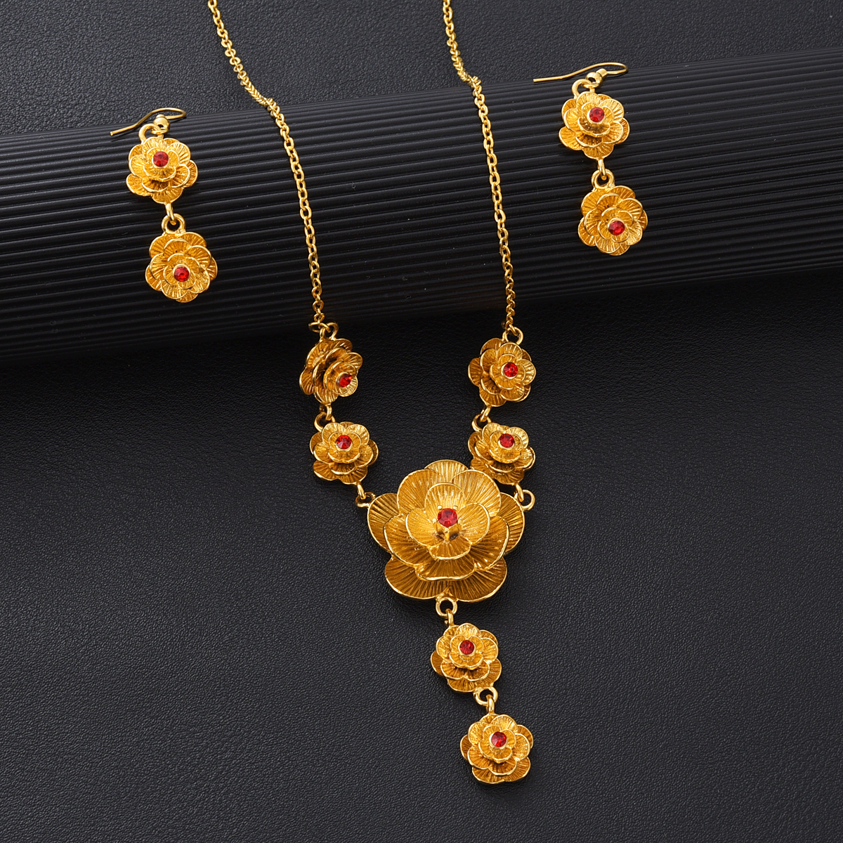 Fashion Golden Color Rose Jewe - Men Accessories In Dubai review and price