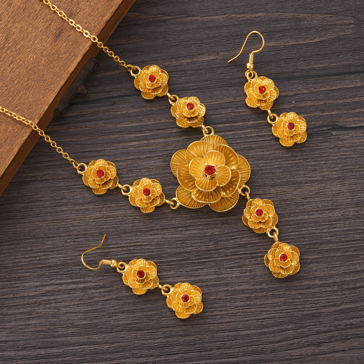 Fashion Golden Color Rose Jewe - Men Accessories In Dubai review and price