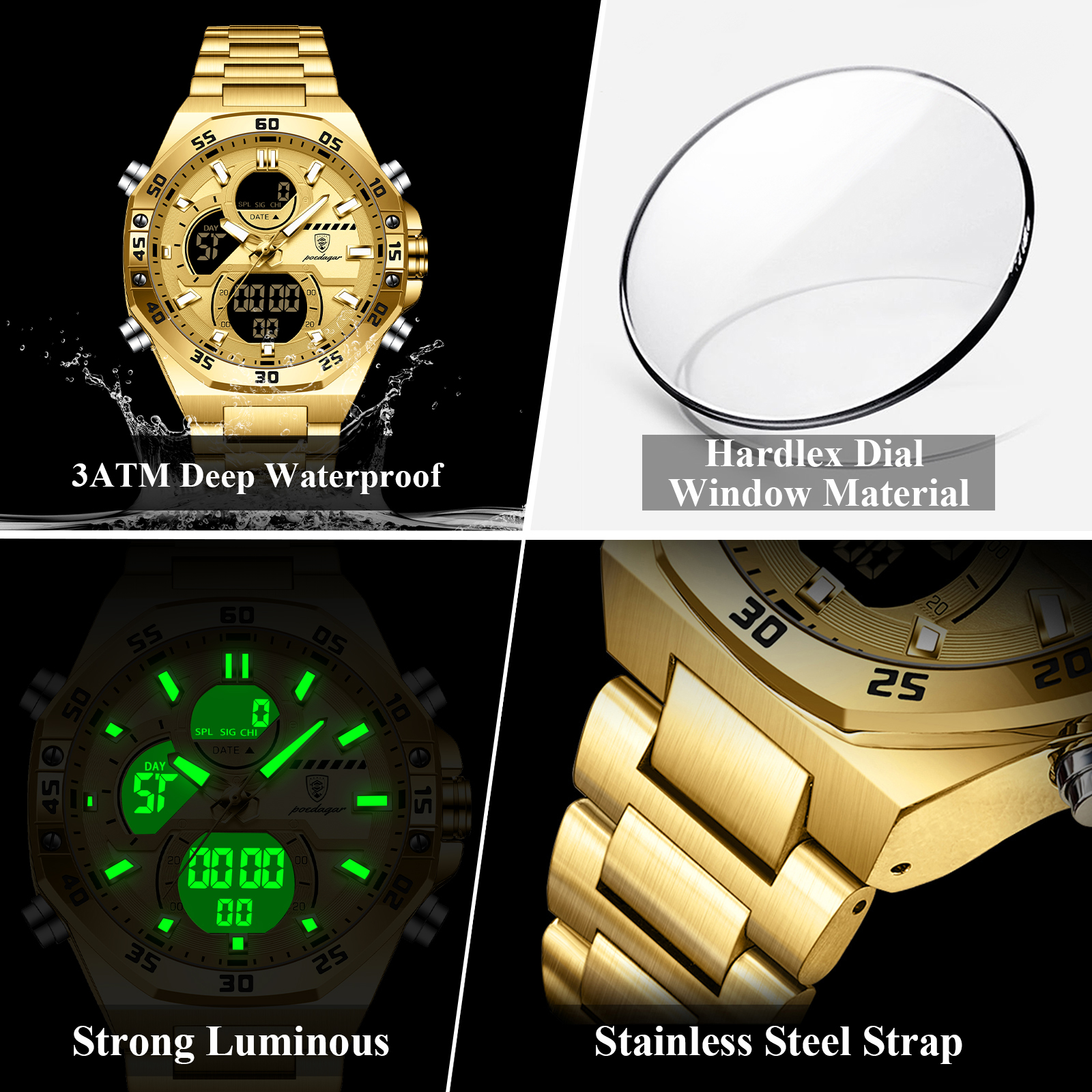 POEDAGAR Sport Men Watch LED W - Men'S Accessories And Jewelry review and price