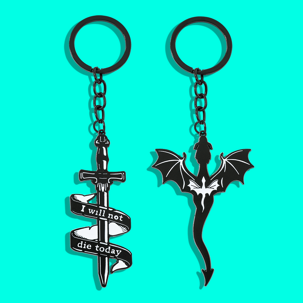 Fourth Wing Black Dragon Keych - Men'S Accessories And Jewelry review and price