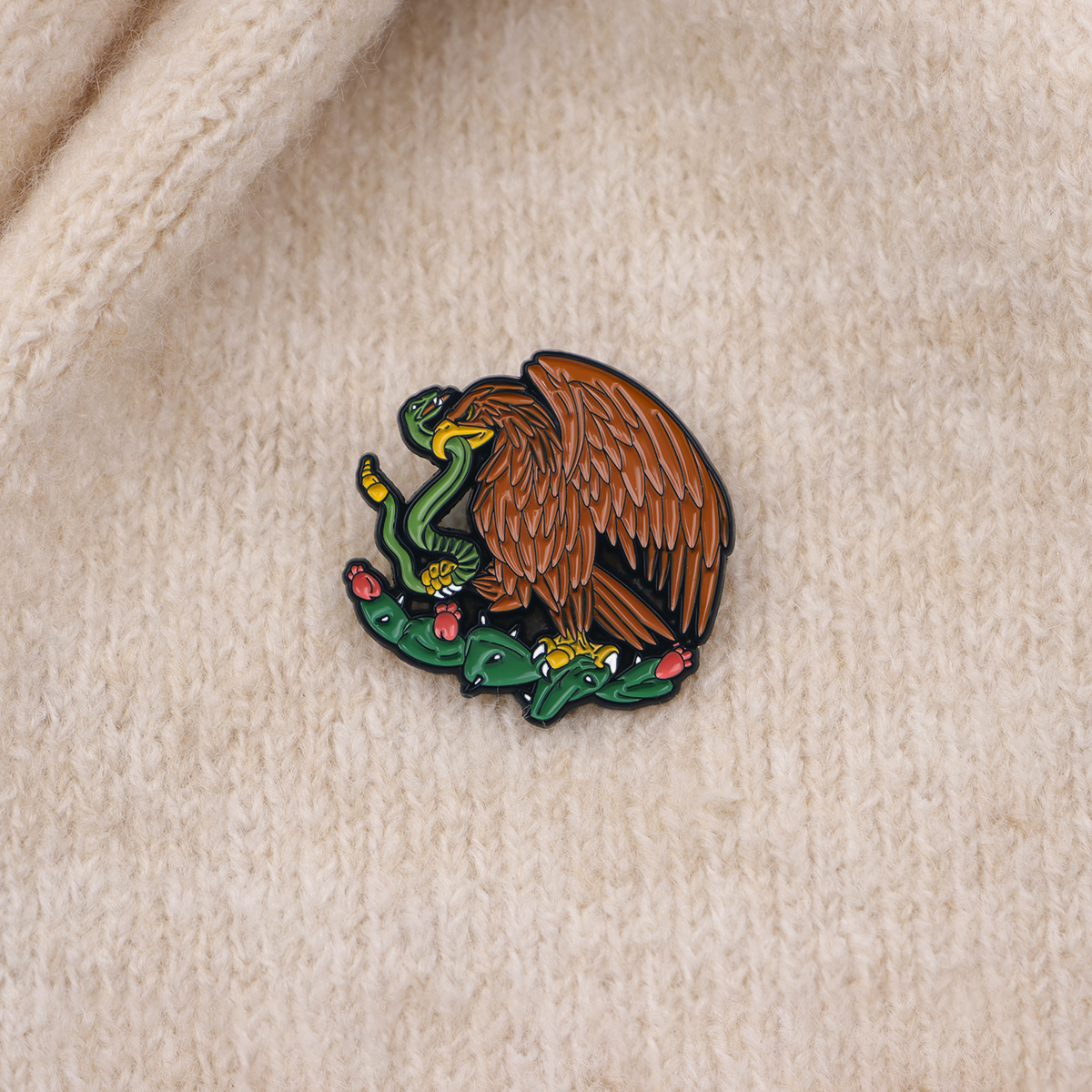 Mexican Eagle Enamel Pin Mexic - Men'S Accessories And Jewelry review and price
