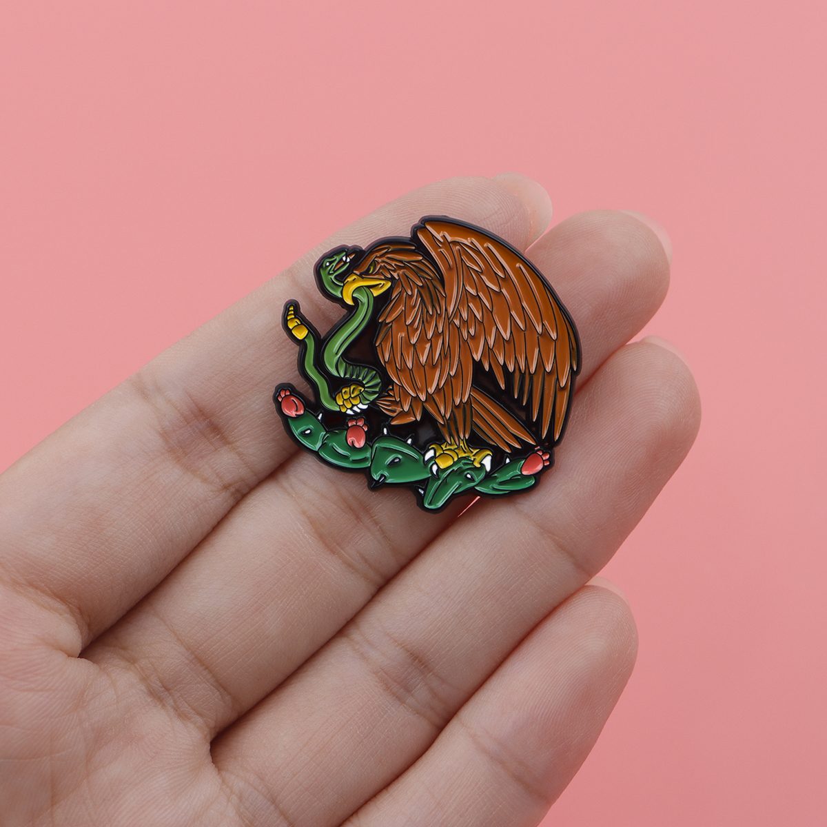Mexican Eagle Enamel Pin Mexic - Men'S Accessories And Jewelry review and price