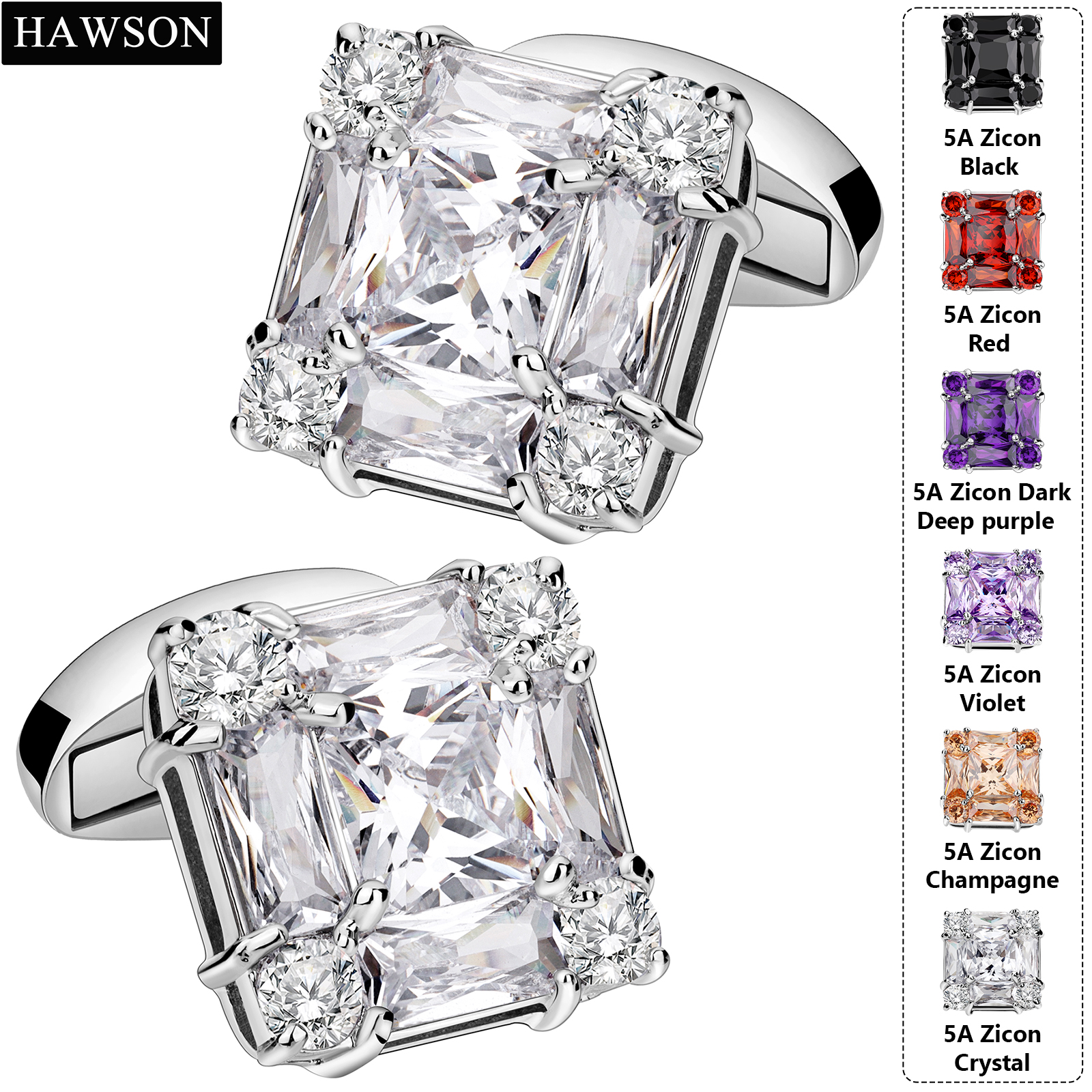 Trendy Cutting Zircon Cufflink - Men'S Accessories Best review and price