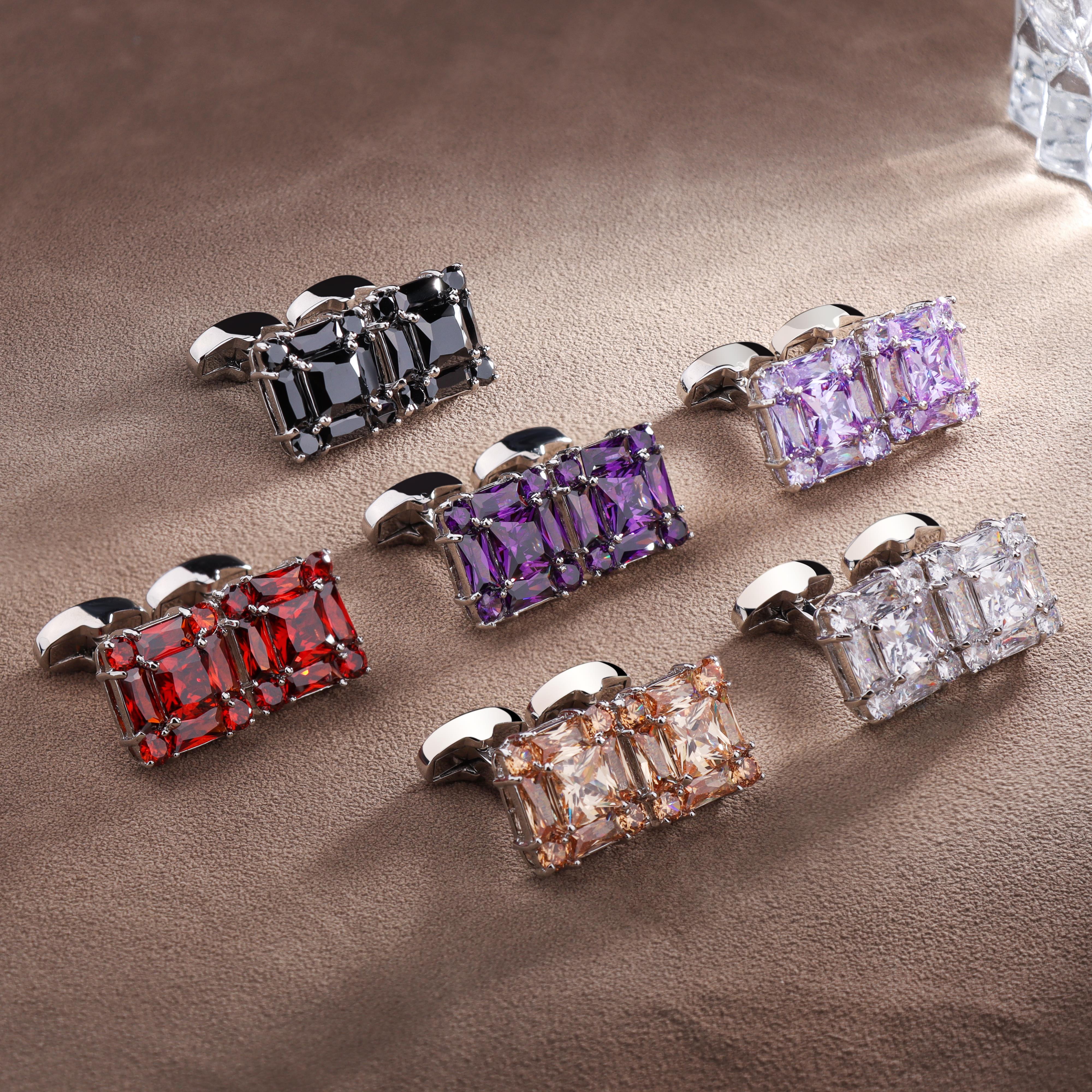 Trendy Cutting Zircon Cufflink - Men'S Accessories Best review and price