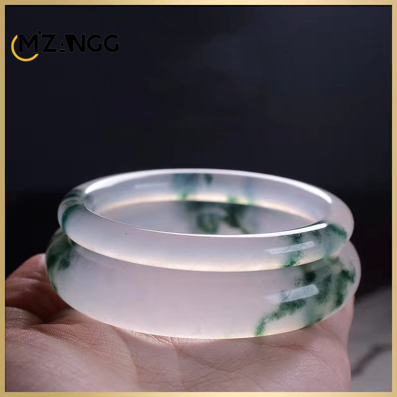 Natural Green Jadeite Bangle J - Men Accessories Style review and price