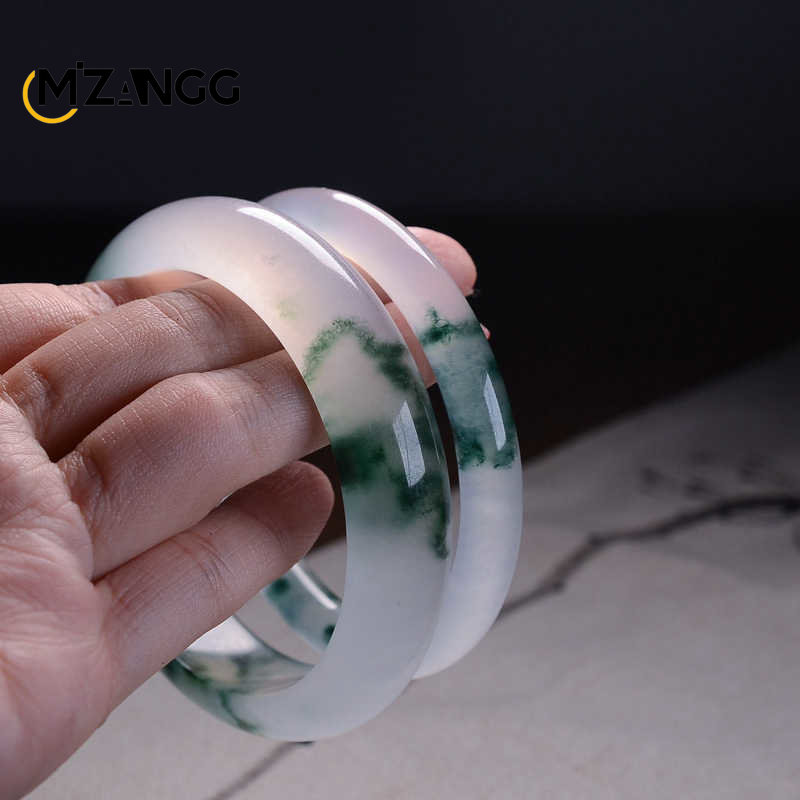Natural Green Jadeite Bangle J - Men Accessories Style review and price