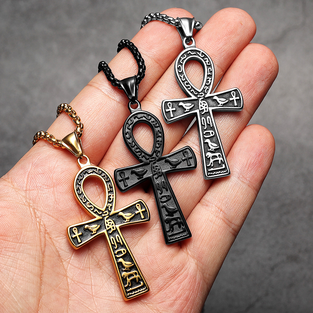 Egypt Cross Men Necklaces Stai - Men Accessories Egypt review and price