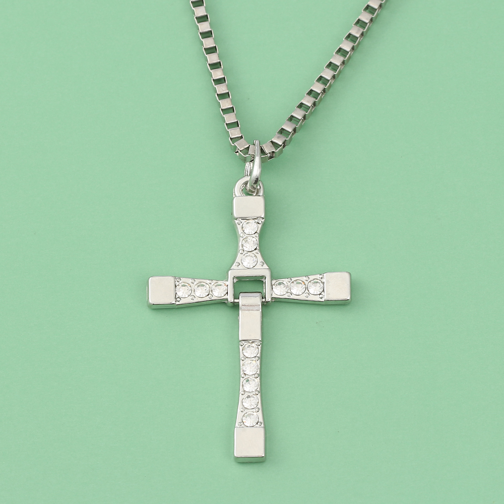 Fashion Punk Rhinestone Cross  - Men'S Accessories Fashion review and price