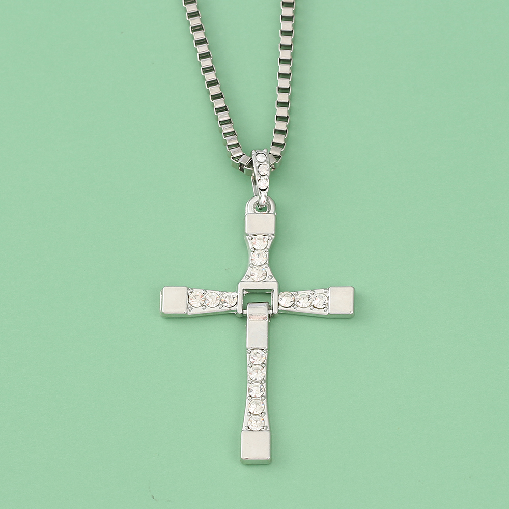 Fashion Punk Rhinestone Cross  - Men'S Accessories Fashion review and price